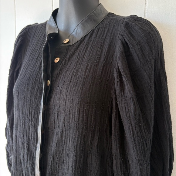 Heidi Merrick Black Textured Shift Dress | Size 4 - Picture 6 of 11